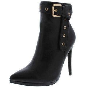 Black Belted Ankle Boot - 6
